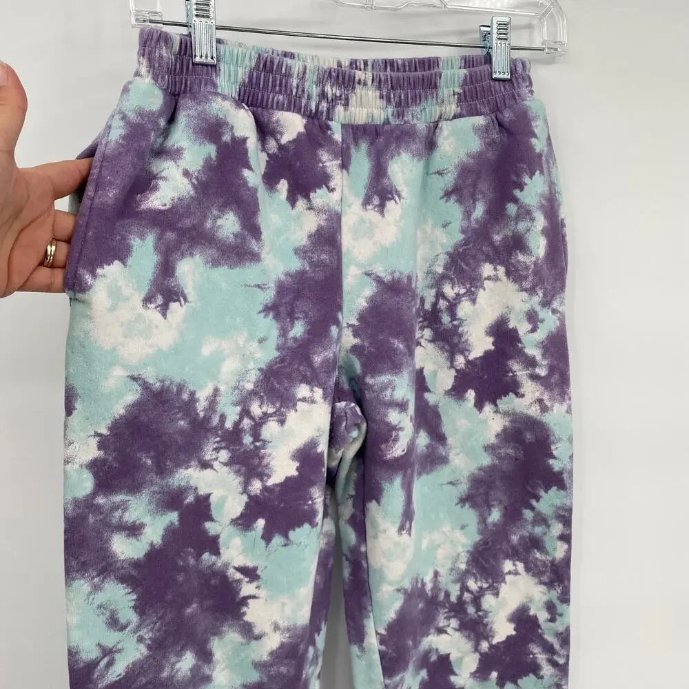 Art Class Tie Dye Jogger Pants Casual Purple Blue Size Girls XL 14/16